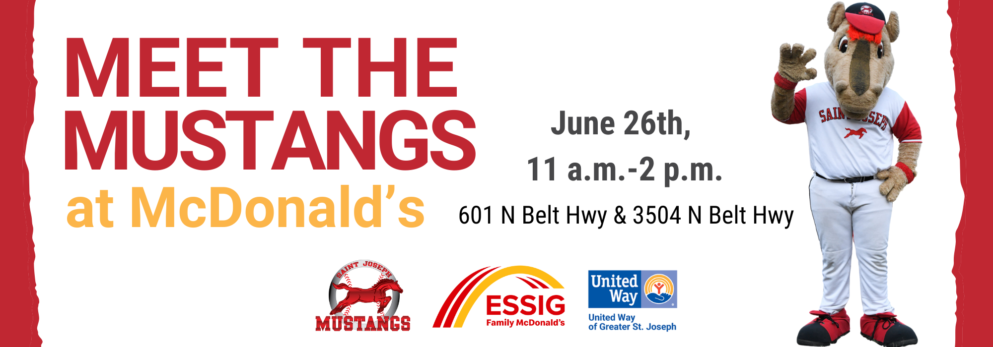 Meet the Mustangs at McDonalds!